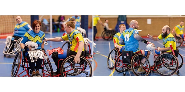 Invacare sponsors kit for Aber Valley Wolves Wheelchair Rugby club
