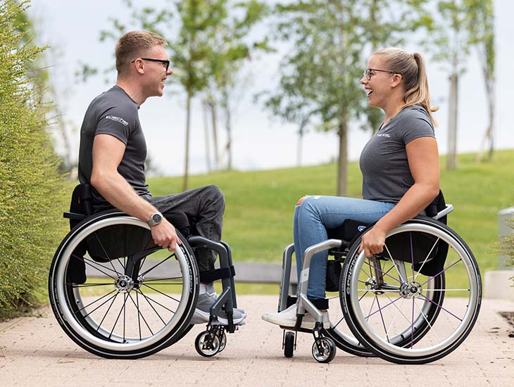 Hannah Cockroft and Nathan Maguire kuschall ambassadors