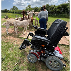 Invacare Storm 4 powerchair at Beckside care farm