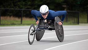 Nathan Maguire Paralympica athlete Race chair Kuschall ambassador