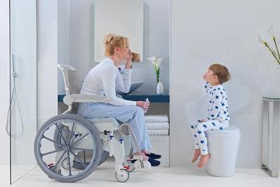 Shower chairs to push