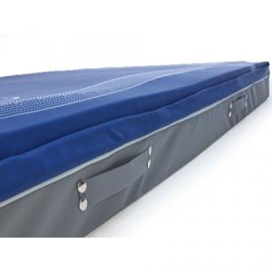 Invacare-softform-premier-active2-pressure-reducing-hybrid-mattress-bow shaped air cells to cradle all shapes of patients-blue air cells-image