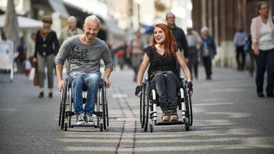 Manual wheelchair Küschall Champion white and grey frame