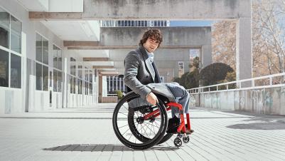 Manual wheelchair Küschall K-Series red frame