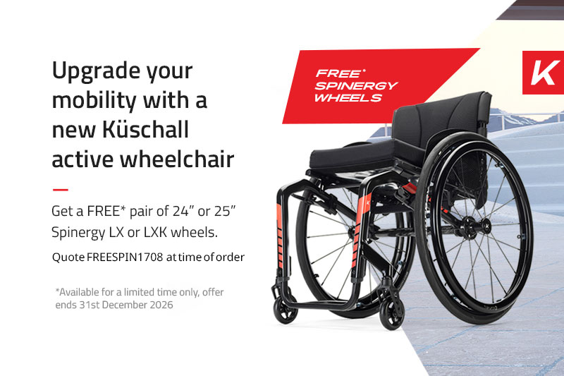 Consumer offer - get a free pair of wheels when you buy a new kuschall wheelchair